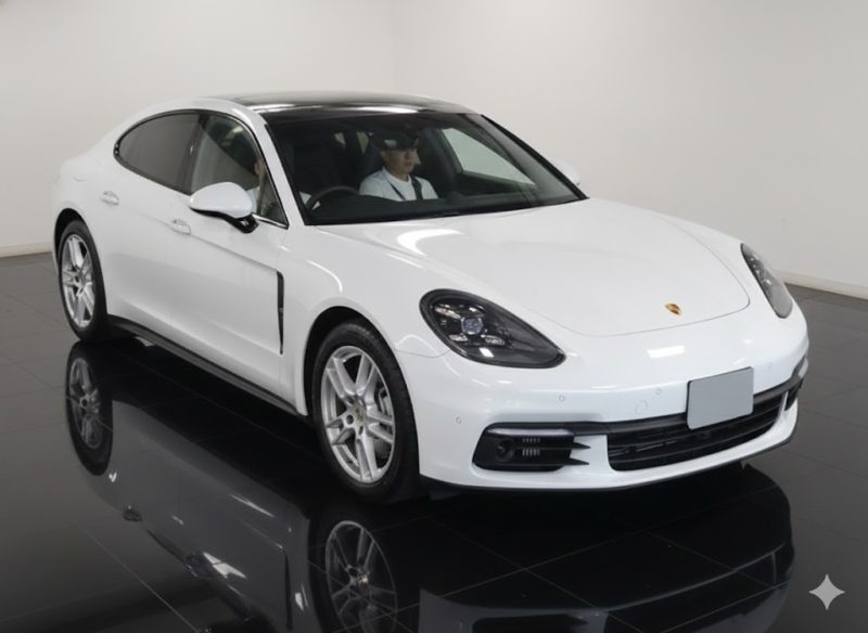 Porsche Panamera  White with Black Leather 2019