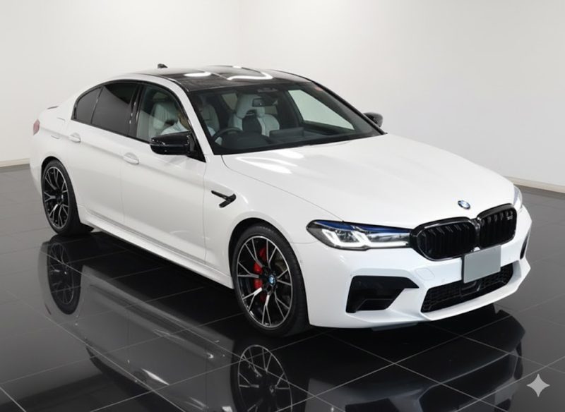 BMW M5 2021 White with White Leather