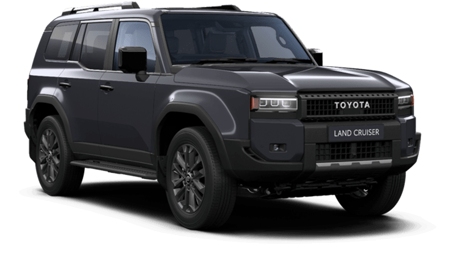 Toyota Land Cruiser 250 imported from Japan in dark grey studio image