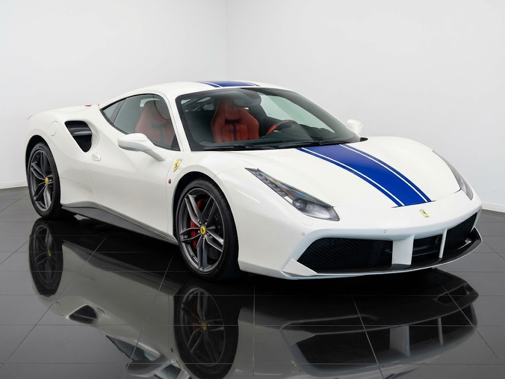 Ferrari 488 Spider in Bianco Avus White with Rosso leather imported from Japan through Autoselecta