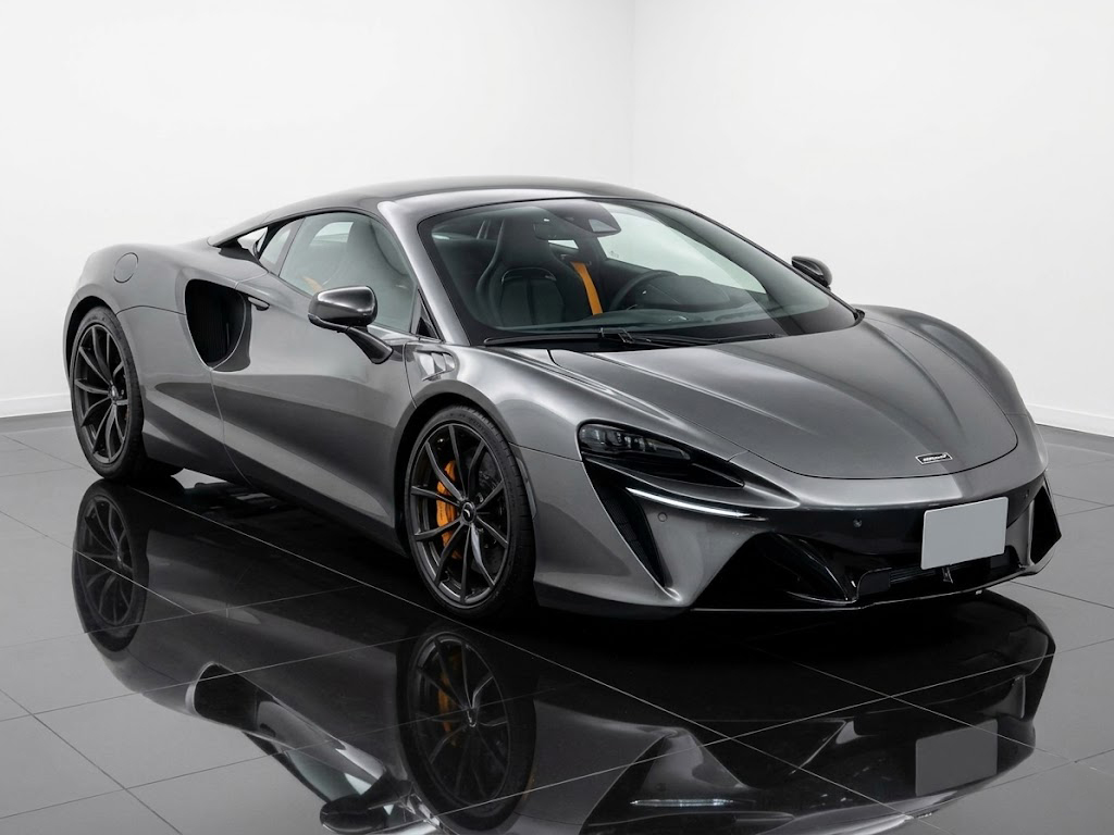 McLaren Artura 2023 hybrid supercar in Dark Grey imported from Japan