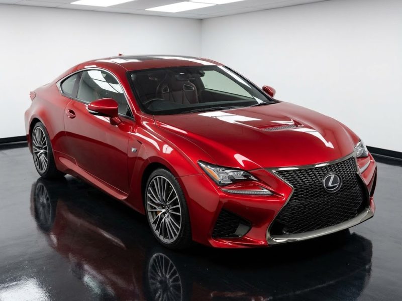 Lexus RC F 2016 Red with Black Leather Japanese import.