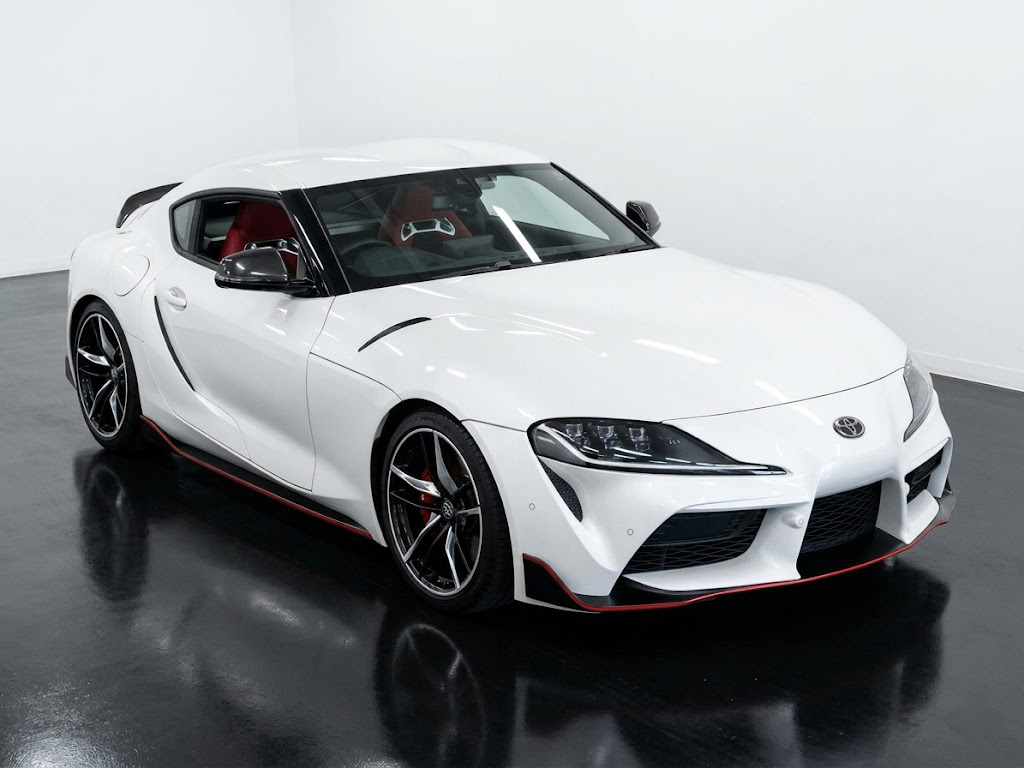 Toyota Supra RZ 2019 Pearl White Japanese import sports car.