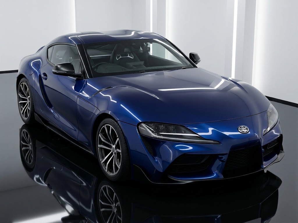 Toyota Supra SZ-R 2019 Dark Blue Japanese import sports coupe.