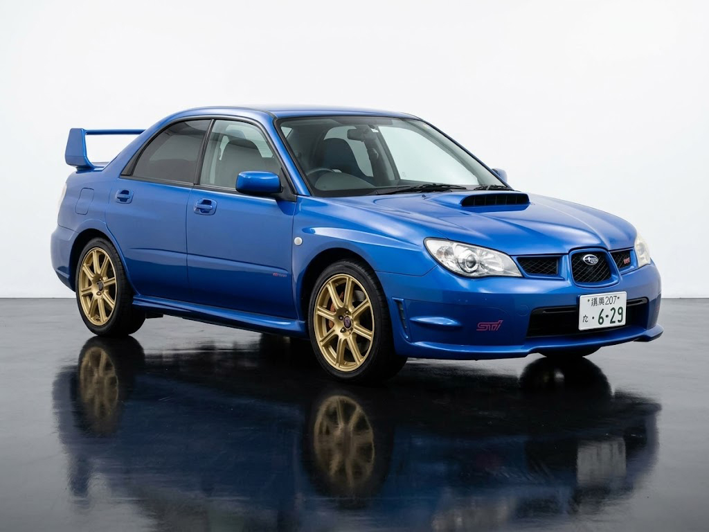 Subaru WRX STI Hawkeye 2006 blue manual Japanese import