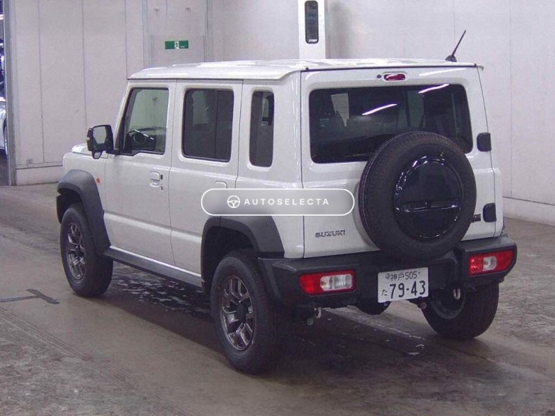 Suzuki Jimny Nomade FC Pearl White Rear Three Quarter View