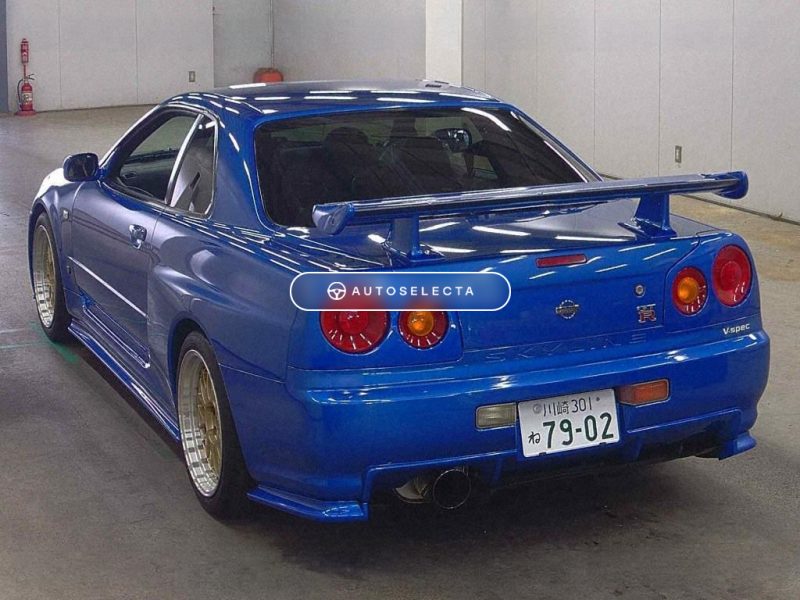 Nissan Skyline GT-R V-Spec Rear View Bayside Blue