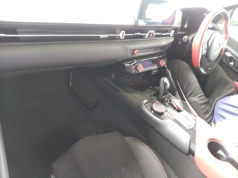 Toyota Supra RZ 2019 Pearl White Japanese import sports car.