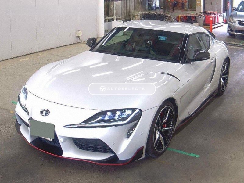 Toyota Supra RZ 2019 Pearl White Japanese import sports car.