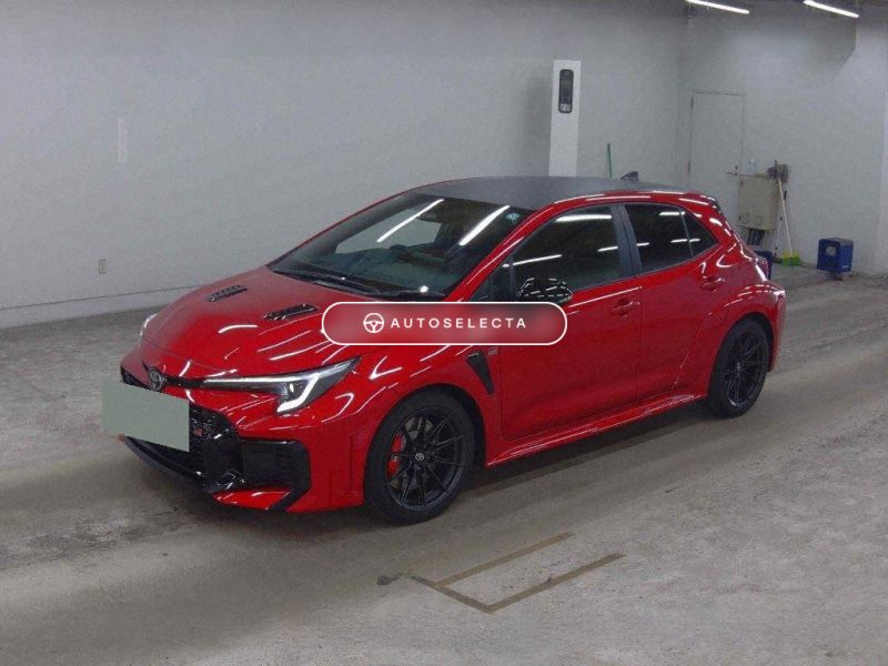 Toyota GR Corolla RZ Deep Red side profile manual hatchback
