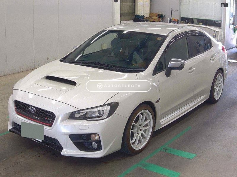 Subaru WRX STI S207 side profile white pearl